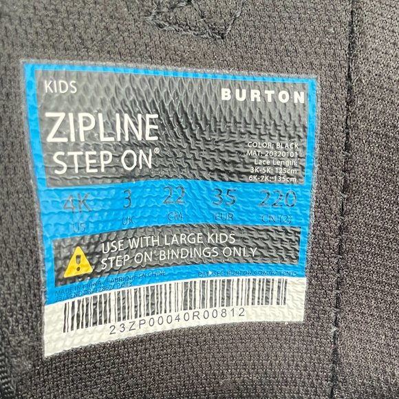 Kid's Burton Zipline Step On Snowboard Boots - Picture 6 of 6